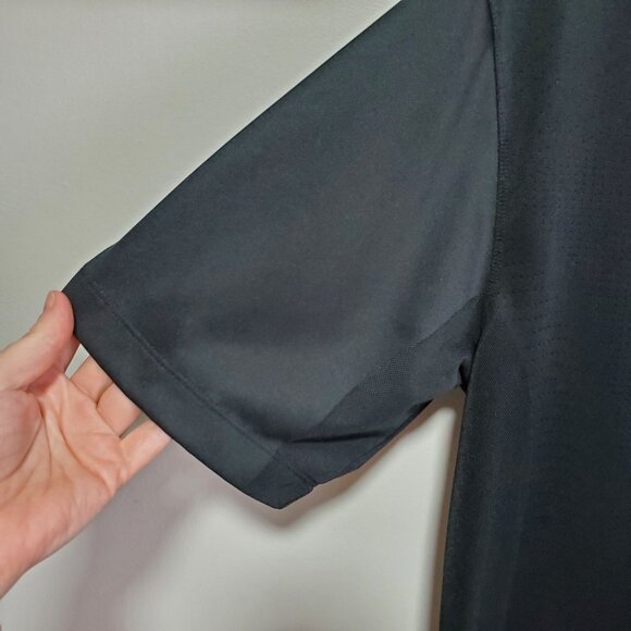 NIKE Golf FitDry Polo Shirt Top Engineered Mesh Fabric Black White Men's Medium - Picture 4 of 13